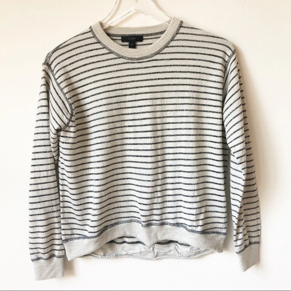 J. Crew Sparkle Striped Sweater